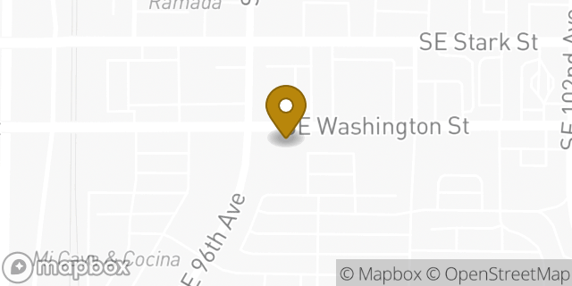 Map showing the location of Olive Garden in Portland, OR 97216