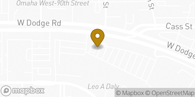 Map showing the location of Starbucks in Omaha, NE 68114