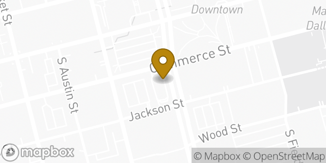 Map showing the location of McDonald's in Dallas, TX 75202