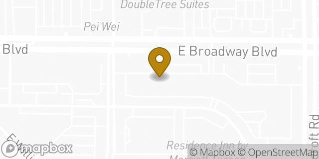 Map showing the location of HOTWORX in Tucson, AZ 85711
