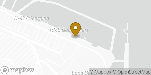 Map showing the location of Starbucks at Queen Mary in Long Beach, CA 90802