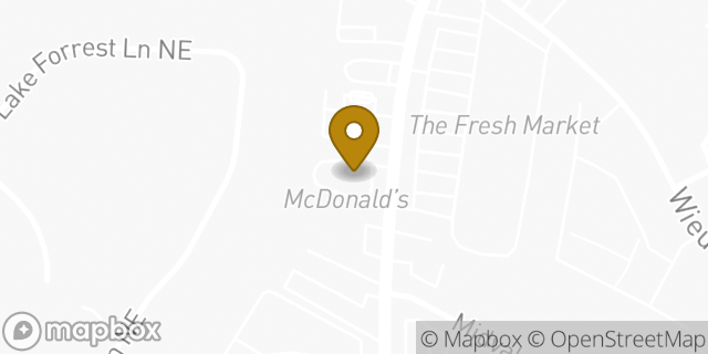 Map showing the location of McDonald's in Atlanta, GA 30342