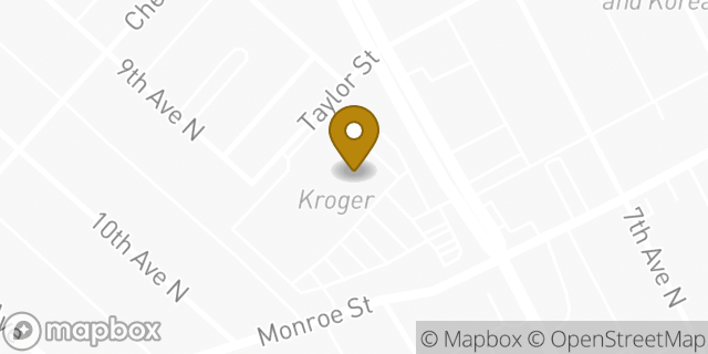 Map showing the location of ATM Kroger in Nashville, TN 37208