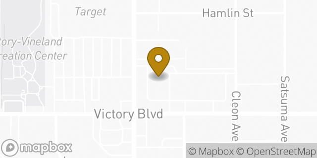 Map showing the location of ATM CVS in North Hollywood, CA