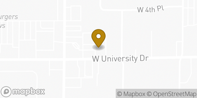 Map showing the location of Subway in Mesa, AZ 85201