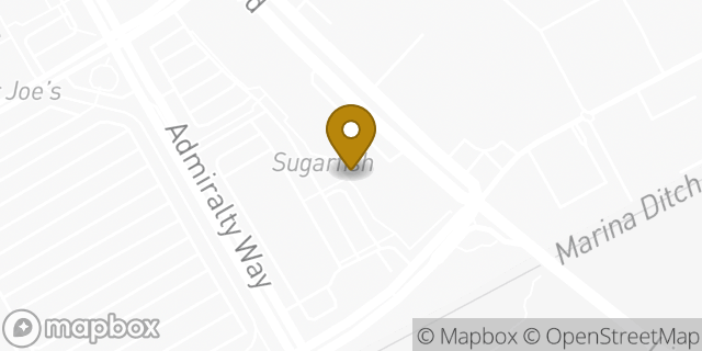 Map showing the location of Starbucks in Marina del Rey, CA 90292