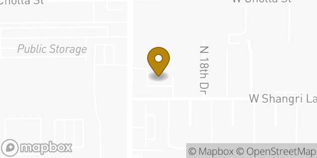 Map showing the location of AutoZone in Phoenix, AZ 85029