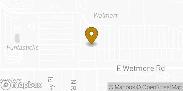 Map showing the location of The UPS Store in Tucson, AZ 85705