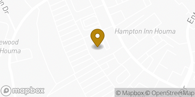 Map showing the location of Starbucks in Houma, LA 70360