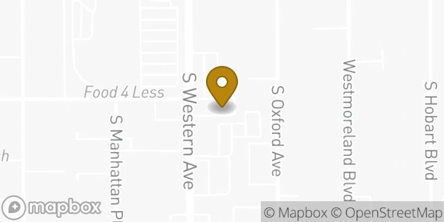 Map showing the location of McDonald's in Los Angeles, CA 90006