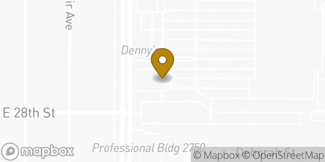 Map showing the location of Papa Johns Pizza in Long Beach, CA 90815