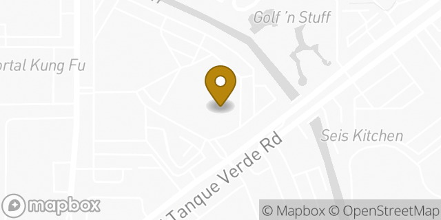 Map showing the location of Banner Health in Tucson, AZ 85715