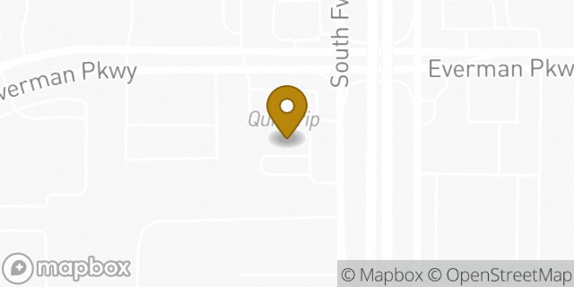 Map showing the location of Amazon Locker - Bubba in Fort Worth, TX 76134