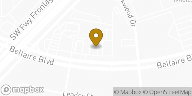 Map showing the location of Bellaire in Houston, TX 77074