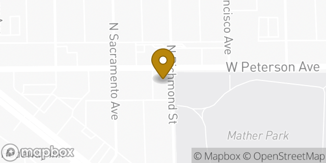 Map showing the location of Chipotle Mexican Grill in Chicago, IL 60659