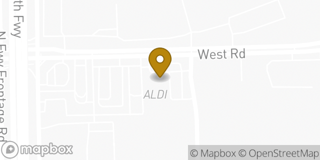 Map showing the location of Aldi in Houston, TX 77037