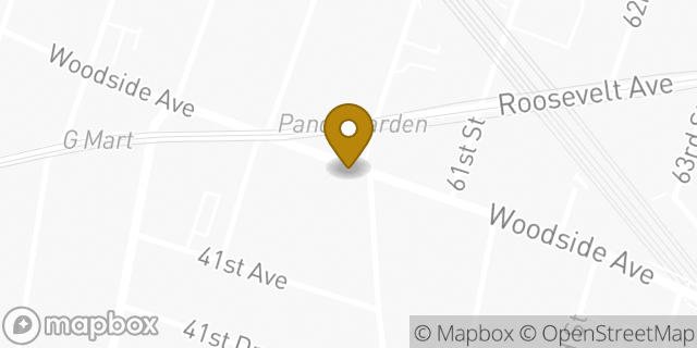 Map showing the location of Chase Bank in Woodside, NY 11377
