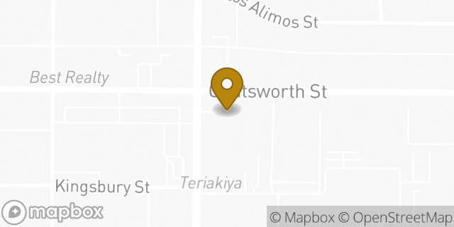 Map showing the location of Amazon Locker - Wireless in Granada Hills, CA 91344