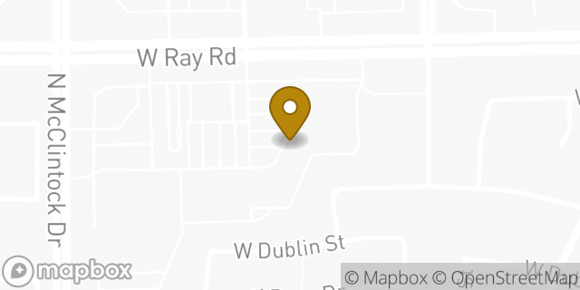 Map showing the location of Budget Car Rental in Chandler, AZ 85226