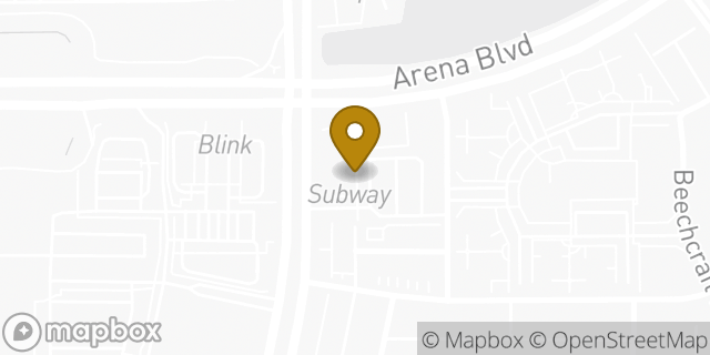 Map showing the location of Subway in Sacramento, CA 95834