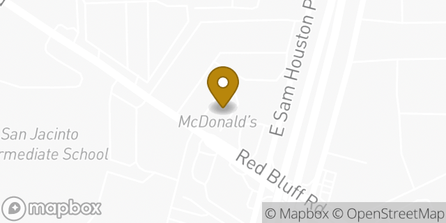 Map showing the location of McDonald's in Pasadena, TX 77503