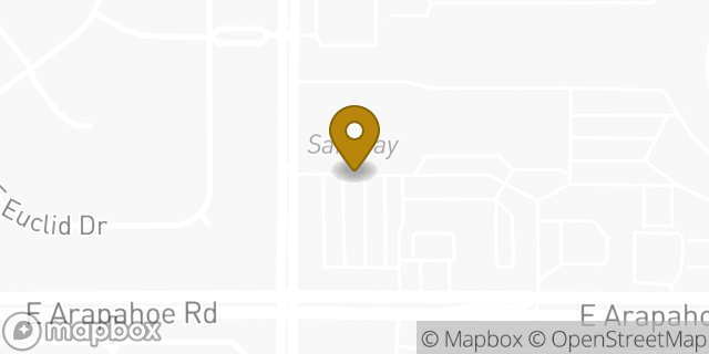 Map showing the location of Starbucks Coffee Company in Centennial, CO 80112