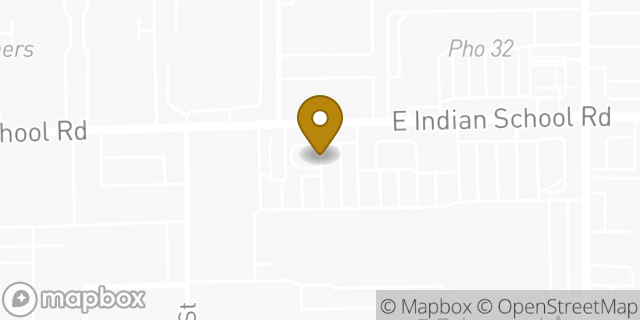 Map showing the location of Phoenix, AZ (Indian School Rd.) in Phoenix, AZ 85016