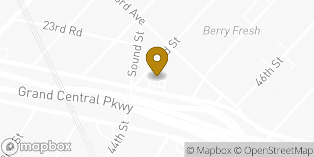 Map showing the location of Dunkin' in Astoria, NY 11105