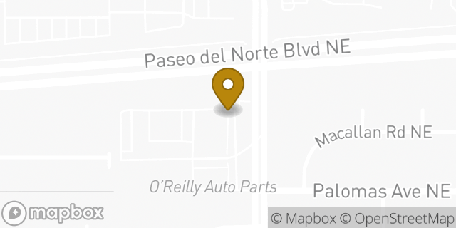 Map showing the location of Walgreens in Albuquerque, NM 87109