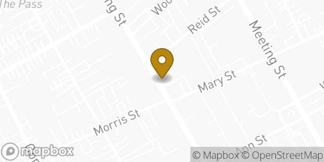 Map showing the location of Starbucks in Charleston, SC 29403
