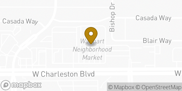 Map showing the location of Walmart Neighborhood Market in Las Vegas, NV 89146