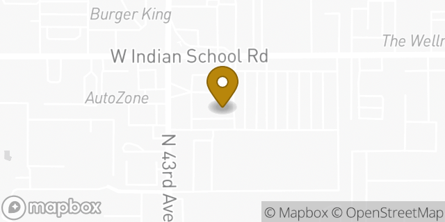 Map showing the location of Amazon Locker - Alvy in Phoenix, AZ 85019