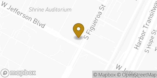 Map showing the location of Amazon Locker - Lulie in Los Angeles, CA 90007