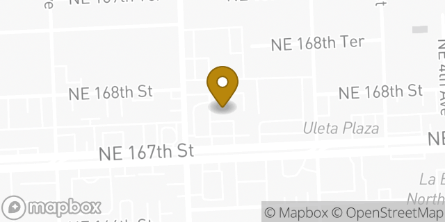 Map showing the location of Subway in North Miami Beach, FL 33162