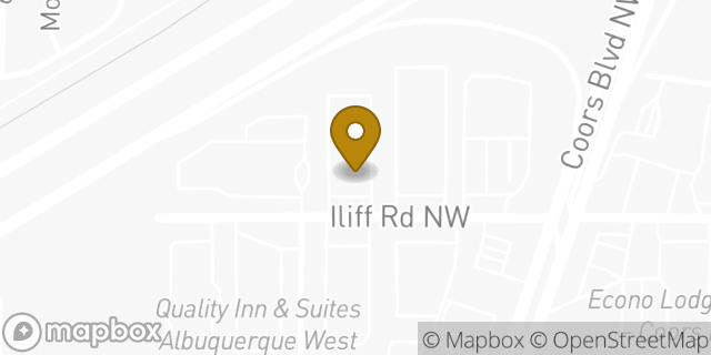 Map showing the location of Days Inn Albuquerque West in Albuquerque, NM 87121