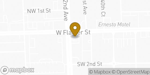 Map showing the location of Regions Bank in Miami, FL 33134