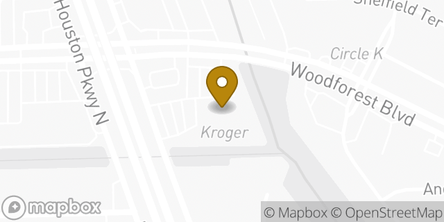 Map showing the location of Kroger in Houston, TX 77015