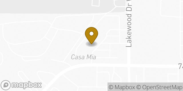 Map showing the location of Subway in Lakewood, WA 98499