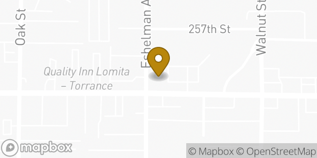 Map showing the location of Papa Johns Pizza in Lomita, CA 90717