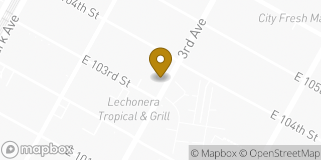 Map showing the location of McDonald's in New York, NY 10029