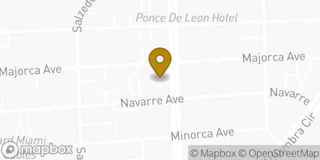 Map showing the location of Target in Coral Gables, FL 33134
