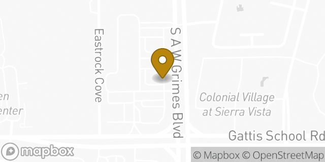 Map showing the location of Dunkin' in Round Rock, TX 78664