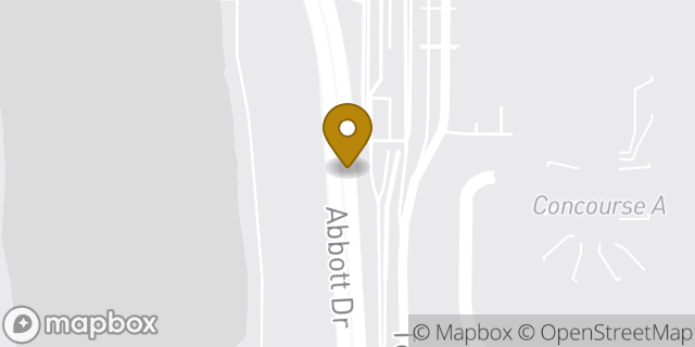 Map showing the location of Omaha Eppley Airport in Omaha, NE 68110