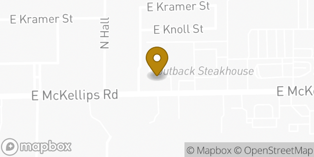 Map showing the location of McKellips in Mesa, AZ 85203