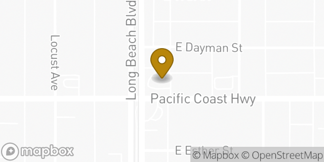 Map showing the location of McDonald's in Long Beach, CA 90806