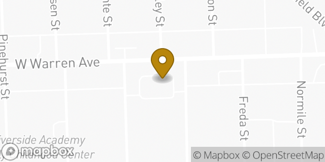 Map showing the location of CVS Pharmacy in Dearborn, MI 48126