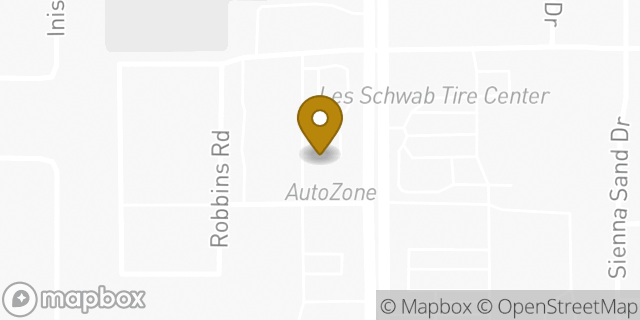 Map showing the location of AutoZone in Sacramento, CA 95829