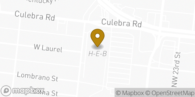 Map showing the location of H-E-B in San Antonio, TX 78228