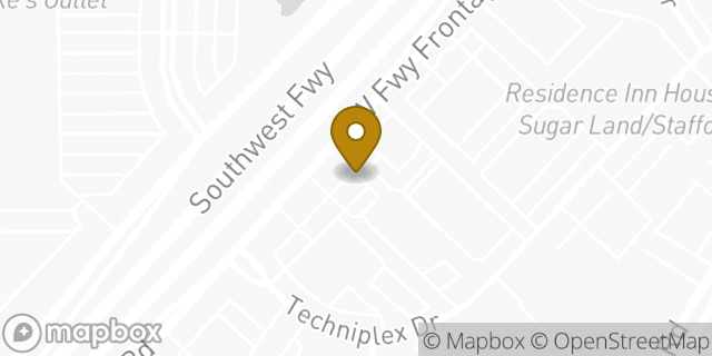 Map showing the location of La Quinta Inn & Suites Houston Stafford Sugarland in Stafford, TX 77477
