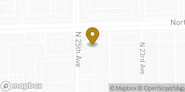 Map showing the location of Amazon Locker - Biathlon in Melrose Park, IL 60160